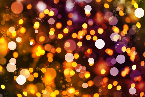 Festive background with beautiful bright bokeh effect. Design for different holidays, Christmas or New Year - Foto, imagen