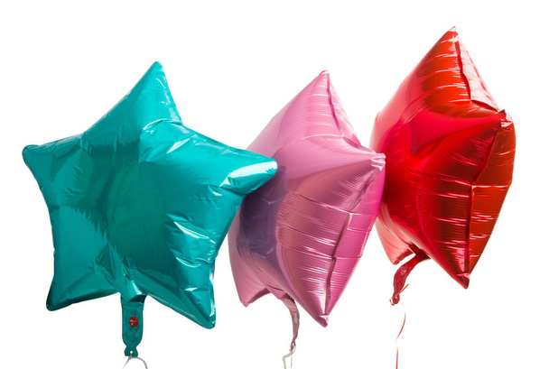 Folie Luftballons isoliert auf weißem Hintergrund - Foto, Bild