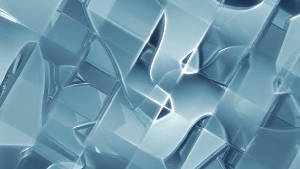 Blue Glass 2 // 4k Glossy 3D Texture Video Background Loop. An organic glossy liquid-like texture with a slightly edgy appearance, evolving gracefully, - Footage, Video