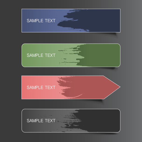 barevné značky, popisek nebo banner vzory - Vektor, obrázek