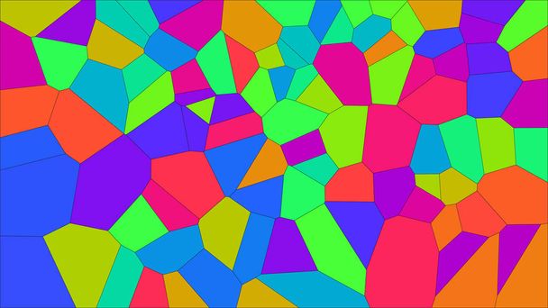 Vetri colorati voronoi, vettoriale eps astratto. Modello di sfondo di celle irregolari. Griglia di forme geometriche 2D - Vetorial 8K HD
 - Vettoriali, immagini