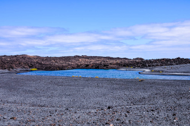 Spanish View Landscape in Lanzarote Tropical Volcanic Canary Islands Spain - Photo, Image