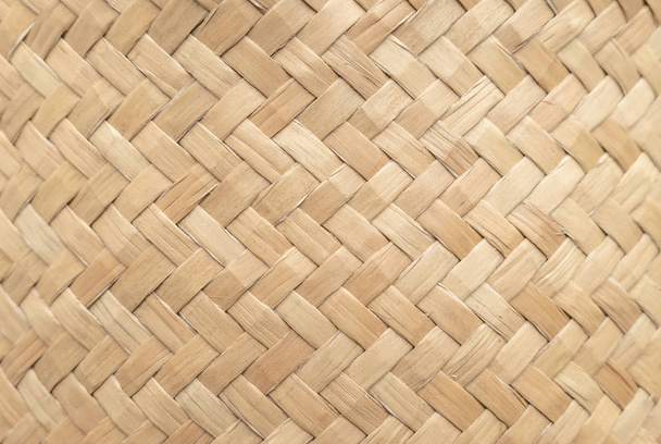 Textura de cesta de bambú para usar como fondo. Patrón de cesta tejida y textura. Imagen de primer plano
. - Foto, Imagen
