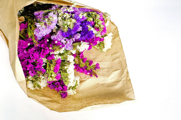 Blumenstrauß aus getrockneten Blumen, Nahsicht  - Foto, Bild