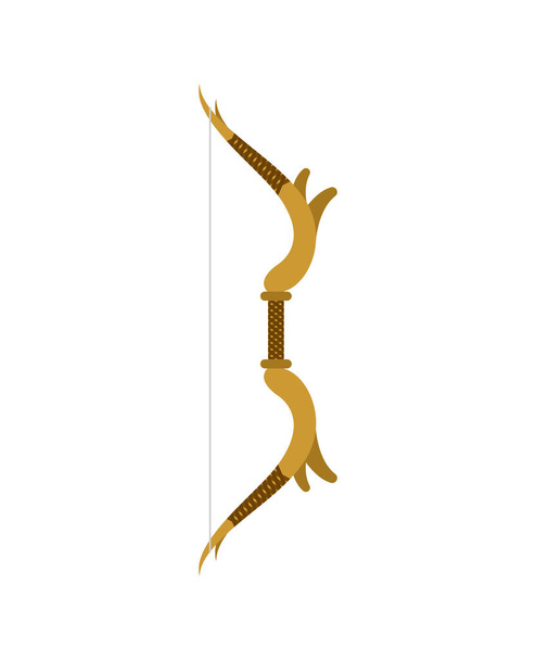 Elven Bow isolated. Fantastic weapon elf. vector - Vector, Image