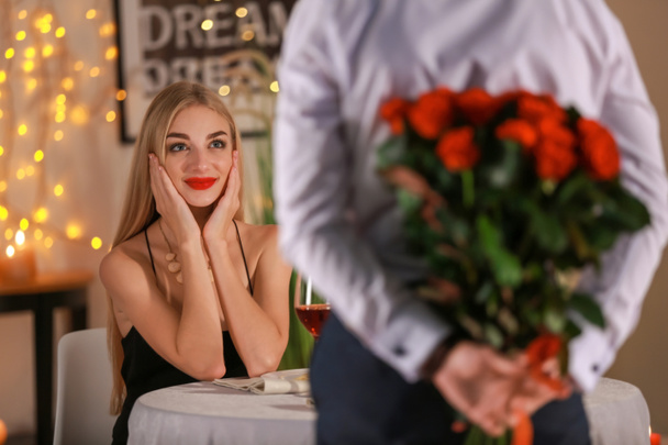 Young man going to make proposal in restaurant - Photo, Image