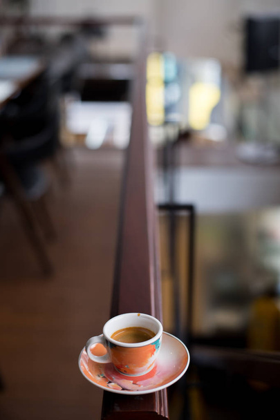 black coffee morning on coffee maker - Foto, afbeelding