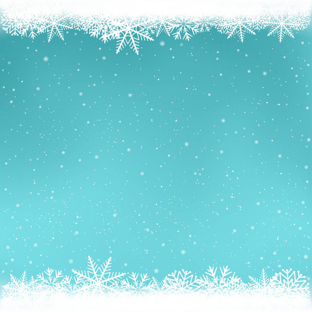 snowy azure color winter template - Vector, Image