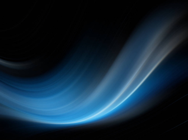 Abstraktní modré pozadí, abstraktní čáry kroucení do krásné ohyby - Fotografie, Obrázek