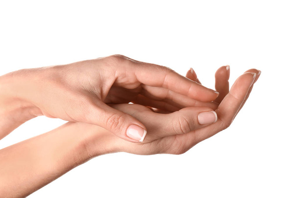 жіночі руки на білому тлі
 - Фото, зображення