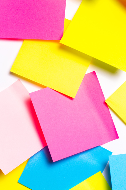 Many colorful sticky notes on white background - Photo, Image