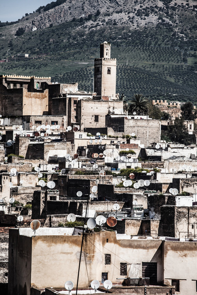 Vue générale de Fès vue depuis les tombes marinides au Maroc
 - Photo, image