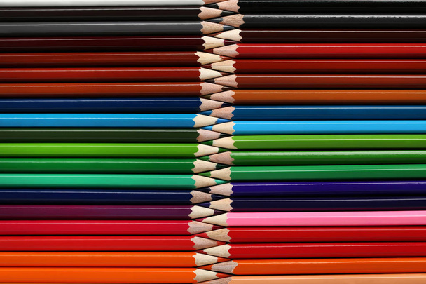 sharp colored pencils background - Photo, image