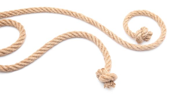 Ropes on white background - Фото, изображение