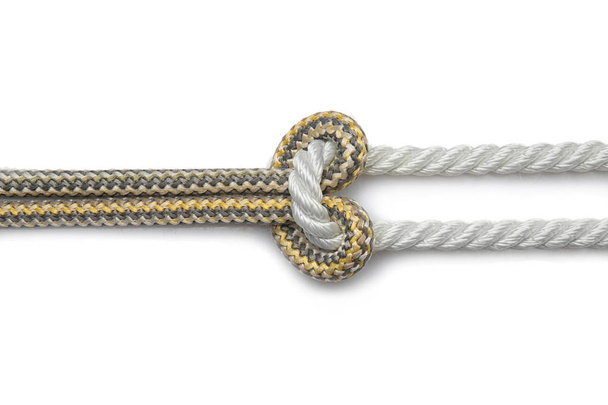 Мотузки з вузлом на білому тлі
 - Фото, зображення