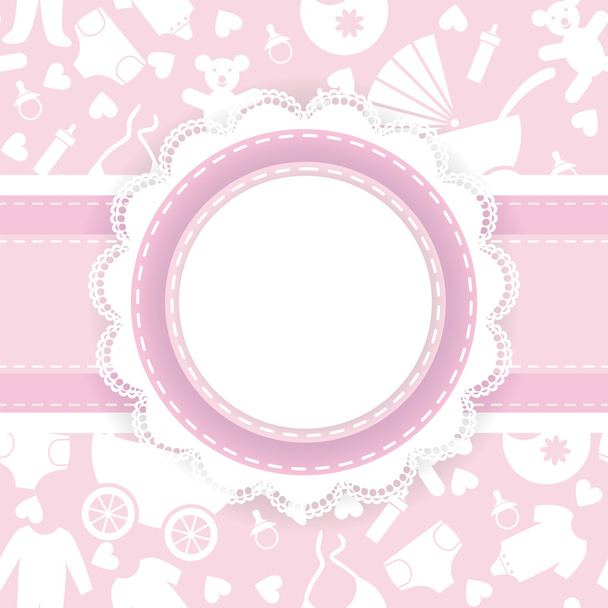 Baby shower card - Вектор,изображение
