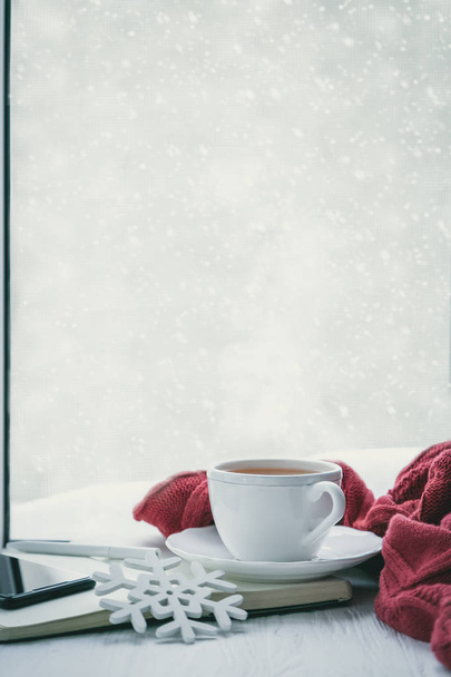 Winter cozy hot chocolate - Zdjęcie, obraz