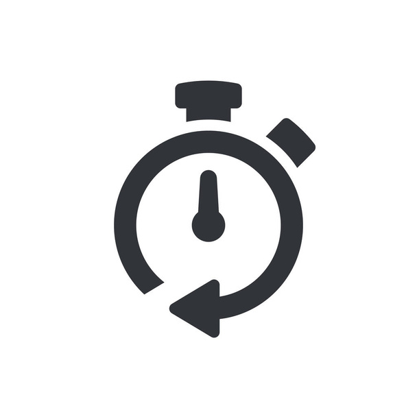 Timer-Symbol. Zeitschaltuhr, Piktogramm. Vektor isoliertes Symbol - Vektor, Bild