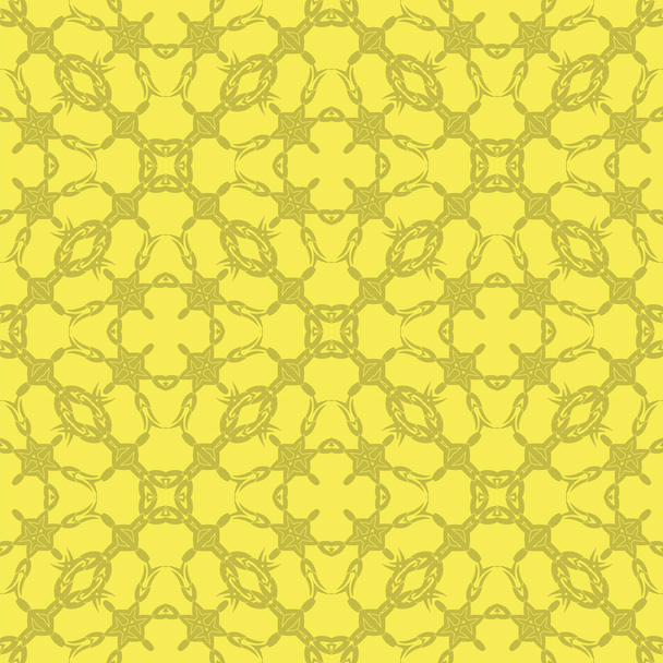 Patrón de línea sin costura ornamental amarillo. Textura sin fin. ornamento geométrico oriental
 - Foto, imagen
