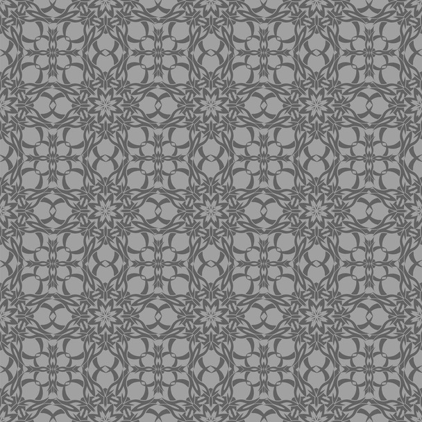 Grau Ornamental Seamless Line Pattern. Endlose Textur. Orientalisches geometrisches Ornament - Foto, Bild
