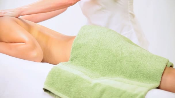 Brunette Client Receiving Body Massage at Spa Club - Materiaali, video