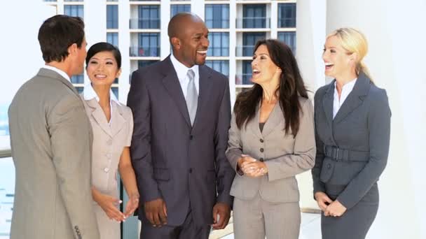 Team of Five Multi Ethnic City Business - Footage, Video