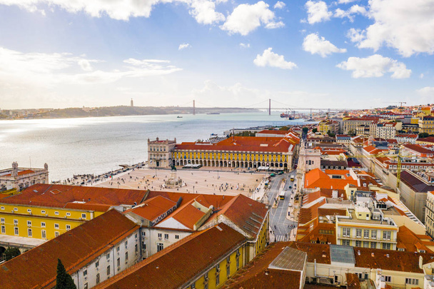 Lisbon cityscape, view of the old town Alfama, Portugal, panorama - Photo, image