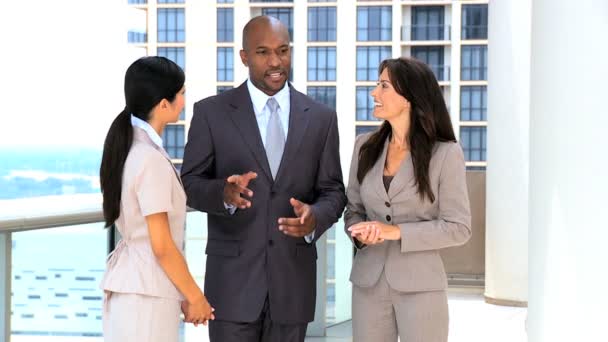 Young Multi Ethnic Business Team in Modern Office Building - Footage, Video