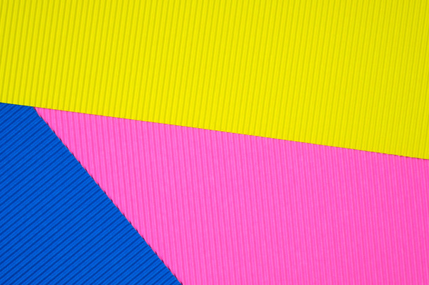 Multi coloured corrugated paper texture, use for background. vivid colour with copy space for add text or object. - Fotó, kép