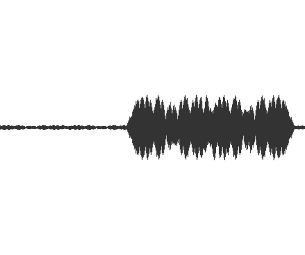 Μαύρη μουσική ηχητικά κύματα σε άσπρο φόντο. Τεχνολογίας ήχου, μουσικά παλμό. Εικονογράφηση διάνυσμα. - Διάνυσμα, εικόνα