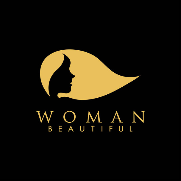 美しい女性のロゴ デザイン テンプレート ベクトル図 - ベクター画像