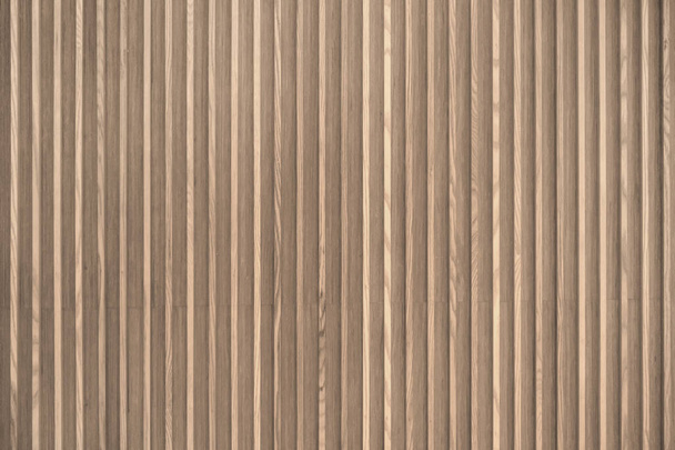 lamelles en bois, lamelles en bois texture de surface de motif de mur. Gros plan sur le matériau intérieur pour le fond de décoration design - Photo, image