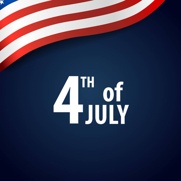 Happy Den nezávislosti karty Spojené státy americké. Americká vlajka papír design, vektorové ilustrace. - Vektor, obrázek