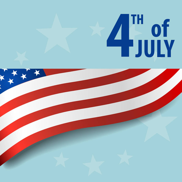 Hyvää itsenäisyyspäivää kortti Yhdysvallat. American Flag paperi suunnittelu, vektori kuvitus
. - Vektori, kuva