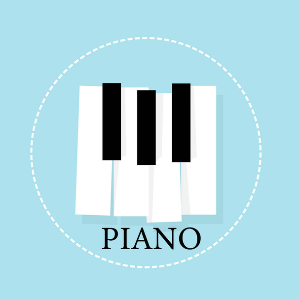 Music piano keyboard. Poster background template. - Vecteur, image