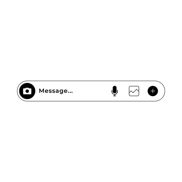 Plantilla de caja de texto de mensaje de mensajero moderno para chatear
 - Vector, Imagen