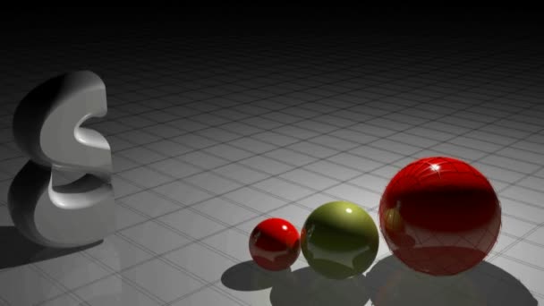 SPANISH write growing up near three spheres - 3D video - Footage, Video