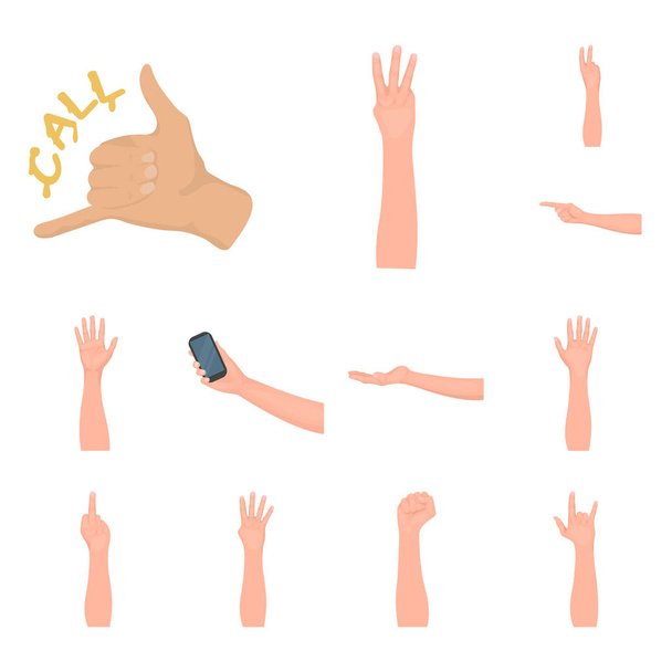 Ilustração vetorial do logotipo animado e polegar. Conjunto de animação e símbolo de estoque de gesto para web
. - Vetor, Imagem