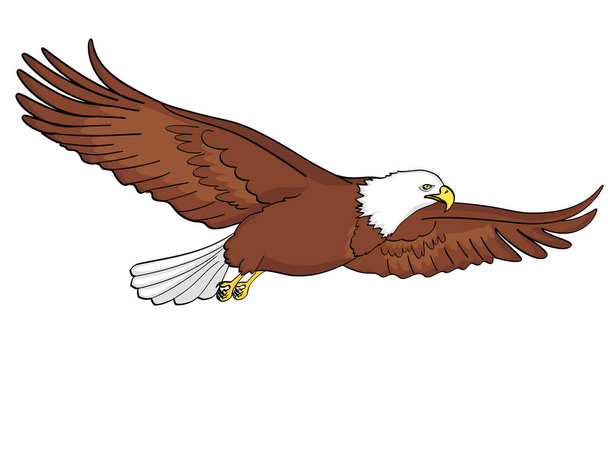 Águia dos pássaros, falcão. Raster de um estilo cômico retrô imitação. objeto isolado no fundo branco
 - Foto, Imagem
