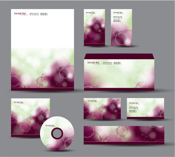 Modern Identity Package. Vector Design. Letterhead, business cards, cd, dvd, envelope, banner, header. - Vetor, Imagem