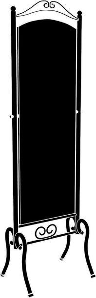 Tükör Antik komód vektor - Vektor, kép