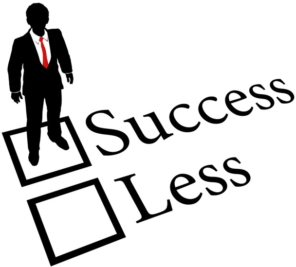 Business person get Success not Less - Vector, Image