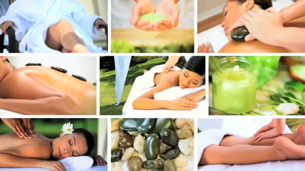 montage van luxe spa behandeling levensstijl - Video