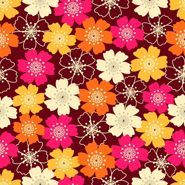 Seamless pattern with a floral pattern. - Vector, Image