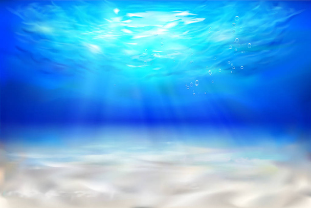 Sunny beach. Underwater view. Vector Illustration.  - Vector, Image