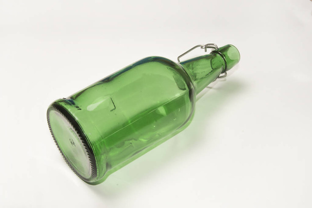 Green Bottle for containing various beverages - Photo, Image