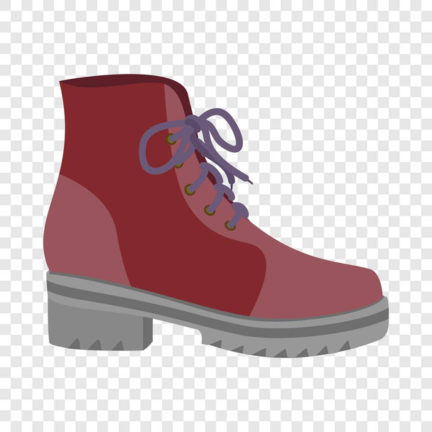 Fashion red shoe icon, flat style - Вектор,изображение