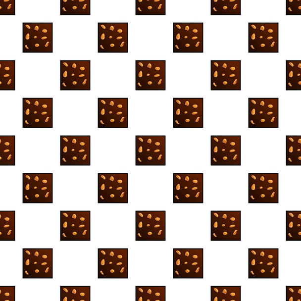 Chocolate cookies pattern seamless vector - Vector, imagen