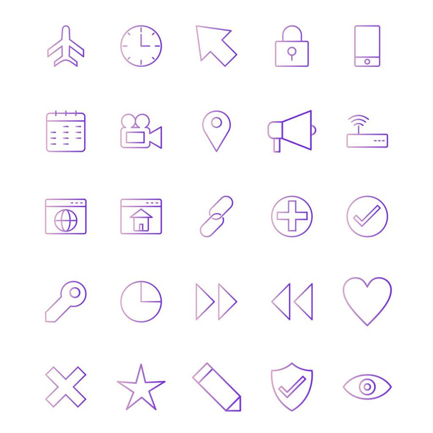 Set de iconos vectoriales de interfaz de usuario básica
 - Vector, imagen
