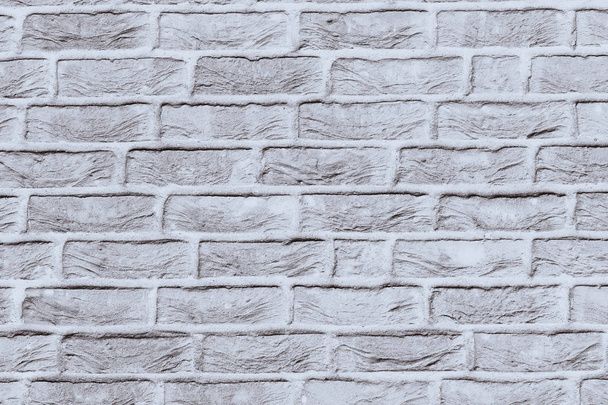 weiße Ziegel Stein Mörtel Stuck Wand Hintergrund Oberfläche - Foto, Bild